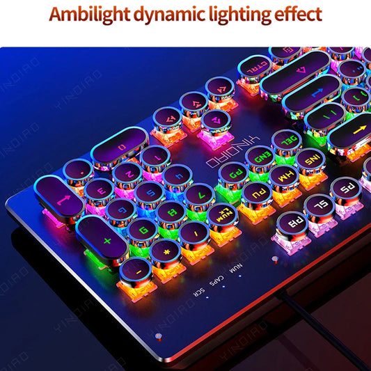 Retro Punk Mechanical Gaming Keyboard RGB Backlit-1