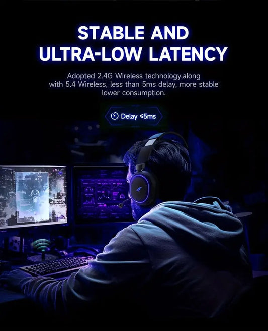 NNETM Wireless RGB Gaming Headset Surround-1