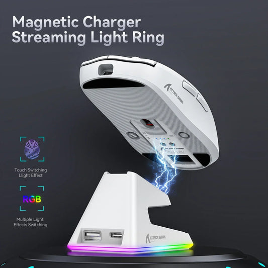 Tri-Mode RGB Gaming Mouse with Magnetic Charging Base-1